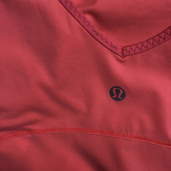 Lululemon Women's Sz 4 Run Split Singlet Sleeveless Scoop Neck Tank Orange Coral - Picture 8 of 12